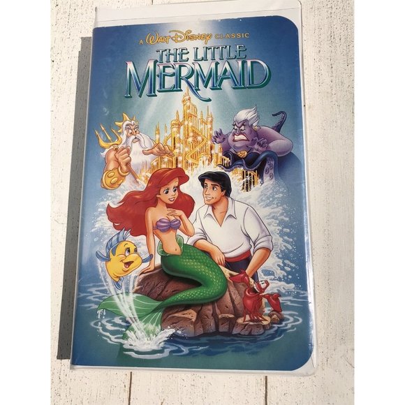 Vtg Walt Disney The Little Mermaid VHS Clamshell Banned Cover Black Diamond - Picture 1 of 16